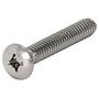 EZ-FLO 35245, Chrome Two-Hole Overflow Face Plate with Brass Screws, 0.70 x 3.3 x 3.3