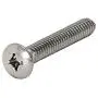 EZ-FLO 35245, Chrome Two-Hole Overflow Face Plate with Brass Screws, 0.70 x 3.3 x 3.3