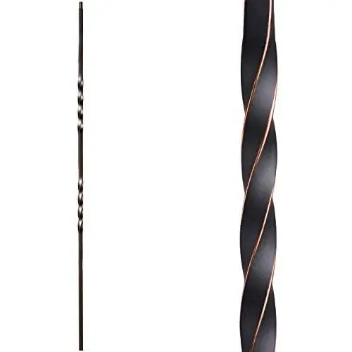 Oil Rubbed Copper 16.1.2-T Double Twist Hollow Iron Baluster for Staircase Remodel, Box of 5 Oil Rubbed Copper 16.1.2-T Double Twist Hollow Iron Baluster for Staircase Remodel, Box of 5