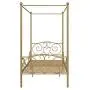 DHP Metal Canopy Bed with Sturdy Bed Frame - Twin Size (Gold) DHP Metal Canopy Bed with Sturdy Bed Frame - Twin Size (Gold)