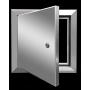 Access Door 12'' X 12'' Aluminum Color Insulated Fire Rated Access Panel Door for Wall/Ceiling Application (Lock and Key) with Frame - [Outer Dimensions: 13'' Width X 13'' Height]