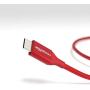 Amazon Basics Double Braided Nylon USB-C to USB-A 2.0 Fast Charging Cable, 3A - 1-Foot, Red