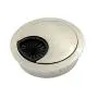 DGOL 5 pcs 1-7/8 inch (48MM) Metal Desk Grommet Cable Cord Wire Hole Cover Outlet Port (Brushed Silver)