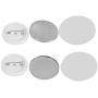 500Pcs 44mm/1.75in Blank Badge Buttons DIY Button Badge Parts Metal Cover Transparent Film Suitable for Clothing and Home Decoration Arts Crafts Supplies