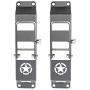 Hooke Road Metal Folding Door Hinge Steps, Door Pedal w/Star Sign Compatible with Jeep Wrangler JL & Jeep Gladiator JT 2018 2019 2020 2021 (Set of 2)