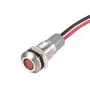 uxcell Signal Indicator Light AC/DC 12V-24V 8mm Red LED Metal Shell uxcell Signal Indicator Light AC/DC 12V-24V 8mm Red LED Metal Shell