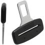 Car Seat Belt Clips 4Pack Yazepia Universal Seat Belt Buckle Alarm Stopper Metal Rust Proof Durable Clips Specially Adapted for Use On Vehicle Safety Belts (black)