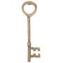 Skeleton Key Antique Finish Classic Brass Metal, Mortise Locks Rim Architectural Barrel Lock Key, Vintage Cabinet Dresser Drawer Grandfather Clock Key (Shank Length 4 1/8 Inch, Bit 7/8 X 7/8 Inch)