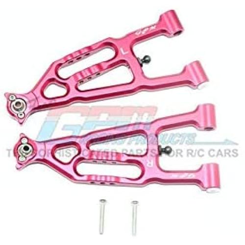 GPM Losi 1/10 Baja Rey 4WD Desert Truck (LOS03008) Upgrade Parts Aluminum Front Lower Suspension Arm - 1 Pair Set Red