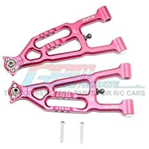 GPM Losi 1/10 Baja Rey 4WD Desert Truck (LOS03008) Upgrade Parts Aluminum Front Lower Suspension Arm - 1 Pair Set Red