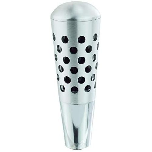 Bashineng Short Metal Aluminum Alloy Gear Stick Shift with Holes, Transmission Shifter Knobs Head for Most Manual Automatic Cars (Black)