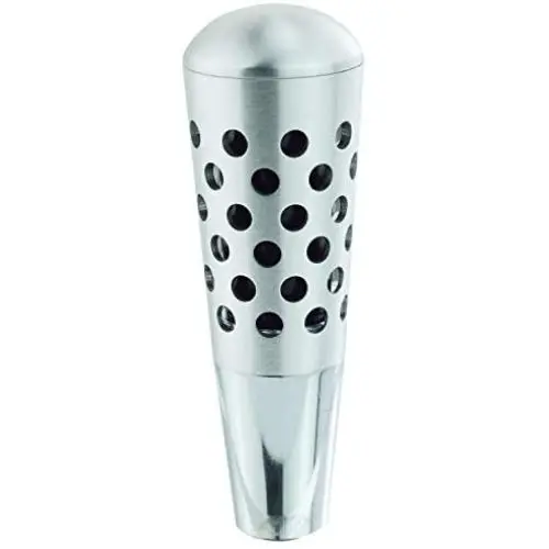 Bashineng Short Metal Aluminum Alloy Gear Stick Shift with Holes, Transmission Shifter Knobs Head for Most Manual Automatic Cars (Black)