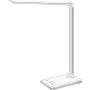 LED Desk Lamp, Eye-Caring Table Lamps, Natural Light Protects Eyes, 5 Modes, 10 Brightness Levels, Touch Control, Adjustable Table lamp with USB Charging Port, Auto Timer 30 / 60min, White