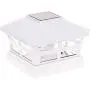 GreenLighting 8 Pack Mission Sun Light Solar Powered Post Cap Light for 5 x 5 PVC Posts (White)