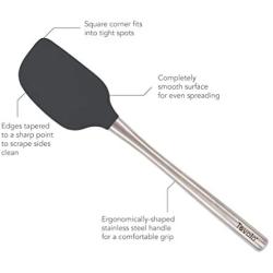 Tovolo Flex-Core Stainless Steel Handled Spatula, Removable Head, Heat Resistant, Candy Apple Red