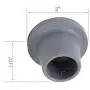 Replacement Feet for Shower Chair Bath Seat, shower stools and transfer bench, non-skid Shower Bench and Tub Transfer Benches Rubber Suction Cup Feet, Metal Insert Reinforced(Pack of 4) (1'' I.D, Grey)