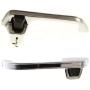 Door Handle compatible with Chevy Suburban 73-88 Front RH and LH Included Outer Metal Chrome w/Black Plastic Lever