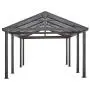 Sojag 20 x 12 Samara Carport with Aluminum Frame and 10 High Galvanized Steel Roof for Easy Drive Through Access, Gray Sojag 20 x 12 Samara Carport with Aluminum Frame and 10 High Galvanized Steel Roof for Easy Drive Through Access, Gray