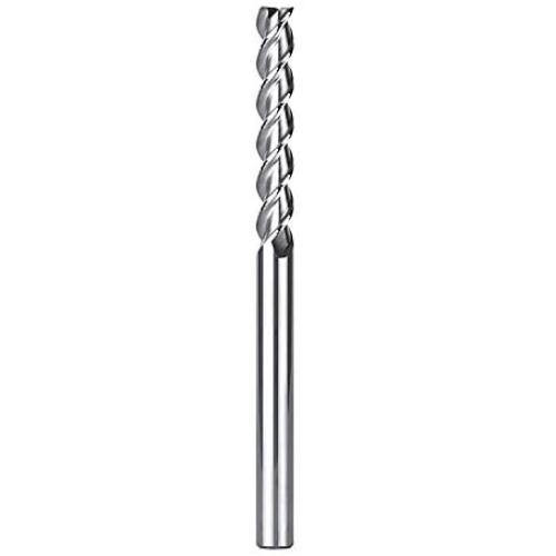 SpeTool 1/4 Shank Carbide End Mill For Aluminum Cut (3 Flutes, 3.5 inch long) Non-Ferrous Metal Upcut CNC Spiral Router Bit