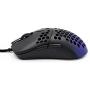 Gwolves Hati HTM Ultra Lightweight Honeycomb Design Wired Gaming Mouse 3360 Sensor - PTFE Skates - 6 Buttons - Only 61G (Black/Purple)