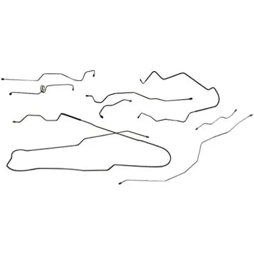 Inline Tube Compatible with 1999-03 Ford F250 F350 Extended Cab Or Crew Cab Long Bed Rear ABS Complete Preformed Brake Line Kit Set Stainless Steel