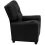 Flash Furniture Contemporary Black LeatherSoft Kids Recliner with Cup Holder