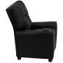 Flash Furniture Contemporary Black LeatherSoft Kids Recliner with Cup Holder Flash Furniture Contemporary Black LeatherSoft Kids Recliner with Cup Holder