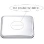 P&P CHEF Toaster Oven Tray and Rack Set, Stainless Steel Baking Pan with Cooling Rack, Fit Your Small Oven & Single Person Use, Non Toxic & Easy Clean
