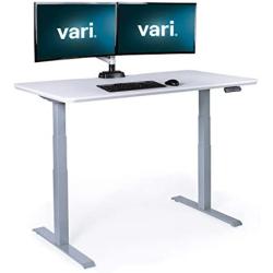 Vari Electric Standing Desk 60'' x 30'' - Dual Motor Sit to Stand Desk - Push Button Memory Settings - Solid Top with 3-Stage Adjustable Steel Legs - Work or Home Office Desk