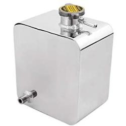Universal 2.5L Aluminium Alloy Water Coolant Header Overflow Expansion Tank Reservoir(Polished)