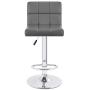 Furmax Bar Stools Modern Pu Leather Swivel Adjustable Hydraulic Bar Stool Square Counter Height Stool Set of 2(Gray)