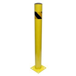 BISupply Parking Bollard – 42in Street Bollard Parking Post, Metal Sign Posts Steel Safety Bollard Traffic Pole