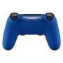 eXtremeRate Soft Touch Blue Back Housing Case Cover Bottom Shell, Game Improvement Replacement Parts for Playstation 4 PS4 Slim Pro Controller JDM-040, JDM-050 and JDM-055