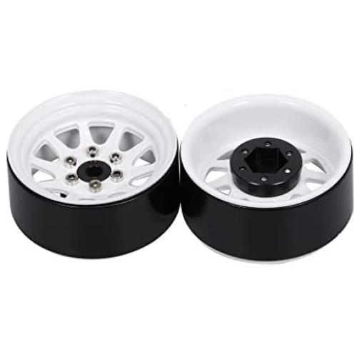 RC Car Parts 2pcs/Set 1.9inch Metal Beadlock Wheel Rims Kit for 1/10 RC Crawler Utility to Use