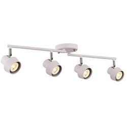 TeHenoo 4-Light LED Track Light,Adjustable Track Heads, Foldable Track Lighting Fixtures for Kitchen, Office,Dining Room, Bedroom,White