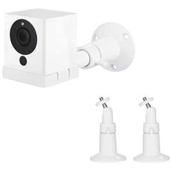 Wasserstein Adjustable Metal Mount with Universal Screw Compatible with Wyze Cam - Extra Flexibility for Your Wyze Cam (2 Pack, White)