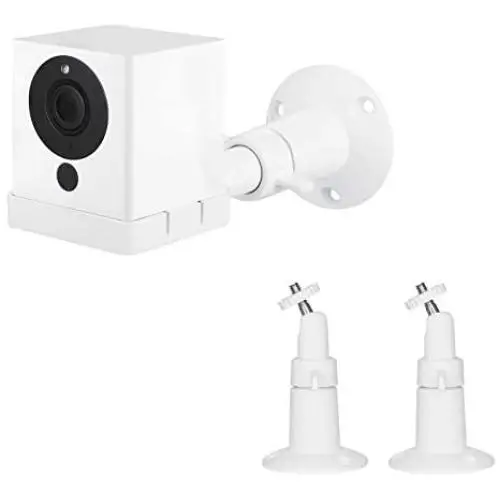 Wasserstein Adjustable Metal Mount with Universal Screw Compatible with Wyze Cam - Extra Flexibility for Your Wyze Cam (2 Pack, White) Wasserstein Adjustable Metal Mount with Universal Screw Compatible with Wyze Cam - Extra Flexibility for Your Wyze Cam (2 Pack, White)