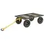 Gorilla Carts GOR1400-COM Heavy-Duty Steel Utility Cart with Removable Sides and 15'' Tires, 1400-lbs. Capacity, Black