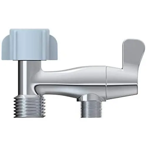 Hibbent Bidet T adapter Toilet Connector with ON/OFF Valve - 15/16'' x 15/16'' x 3/8'' - Chrome Finished