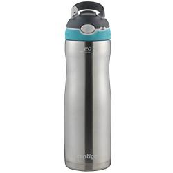 Contigo - 2076624 Contigo Stainless Steel Water Bottle | Vacuum-Insulated Water Bottle | Autospout Ashland Chill Water Bottle, 20 Oz, Stainless/Scuba