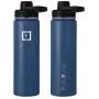 IRON °FLASK Sports Water Bottle - 14oz,18oz,22oz,32oz,40oz, or 64oz, 3 Lids (Spout Lid), Vacuum Insulated Stainless Steel, Hot, Modern, Simple Thermo Mug, Hydro Metal Canteen (22 Oz, Twilight Blue)