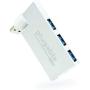 Plugable USB Hub, Rotating 4 Port USB 3.0 Hub, Powered USB Hub (Compatible with Windows, macOS & Linux, USB 2.0 Backwards Compatible)