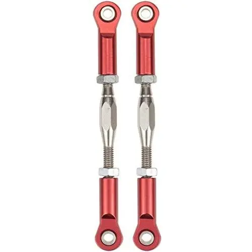 2pcs Machined Metal Front Rear Servo Link Steering Linkage Rod Turnbuckles for 1/10 Traxxas Slash 4x4 5807 Stampede RC Car Upgraded Parts