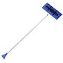 Snow Joe SJBLZD 2-in-1 Snow Broom with 18-Inch Foam Head + Large Ice Scraper, Blue