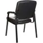 Amazon Basics Classic Faux Leather Office Desk Guest Chair with Metal Frame - Black