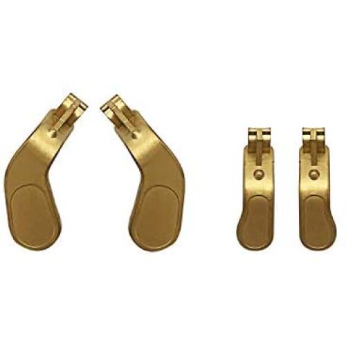 4PCS Metal Paddles Hair Trigger Locks Replacement Kits for Elite Series 2 Controller, Xbox One Elite Controller (Gold)