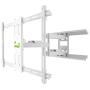 Kanto PDX650W Full Motion Articulating TV Wall Mount for 37-inch to 75-inch TVs | Low Profile with 22'' Extension | Integrated Cable Management | Swivel and Tilt Capable | White