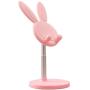 SANSHIYI Bunny Ear Cell Phone Stand, Adjustable Metal Rabbit Phone Holder Rack for Phone Pad Tablet Laptop Desktop Accessories