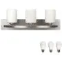 Bennington Lakeland 3-Bulb Bath Vanity Light Fixture Bar, Brushed Nickel + Bulbs