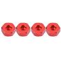 Dilwe RC Car Hex Hub Adapter, 4 Pcs Aluminium Alloy 6mm to 12mm Wheel Hex Hub Adapter for WPL 1634 RC Truck RC Spare Part Accessory (Red)